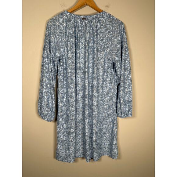 CABANA LIFE Coast Long Sleeve Tunic Dress Blue Size Large - Picture 5 of 10